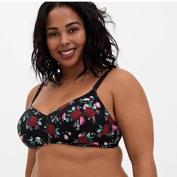 torrid Other - Torrid 40DDD Black Floral Back Smoothing Lined Bra